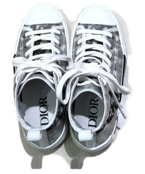 Christian Dior（クリスチャン ディオール）Christian Dior (クリスチャンディオール) ロゴハイカットスニーカー サイズ:37 オブリークキャンバスの古着・服飾アイテム