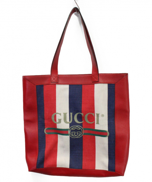 GUCCI（グッチ）GUCCI (グッチ) トートバッグ レッドの古着・服飾アイテム