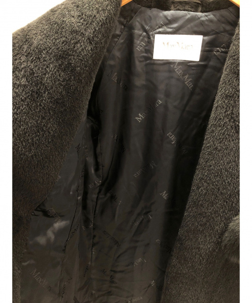 MaxMara（マックスマーラ）MaxMara (マックスマーラ) ベルテッドコート ブラック サイズ:40 アルパカ×ウールの古着・服飾アイテム