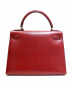 HERMES (エルメス) ケリーバッグ ルージュ サイズ:28 ケリー28 外縫い ボックスカーフ □C：498000円