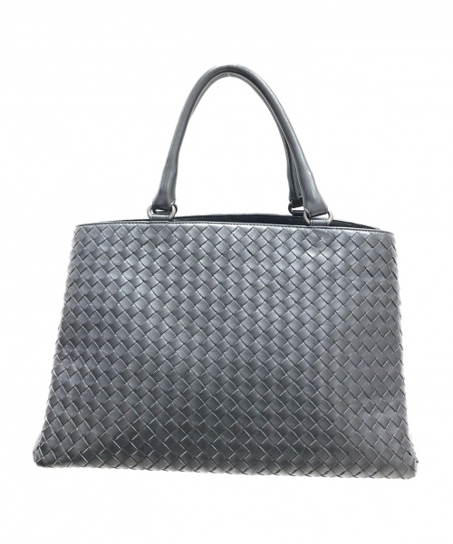 BOTTEGA VENETA（ボッテガベネタ）BOTTEGA VENETA (ボッテガヴェネタ) トートバッグ ブラック イントレチャートの古着・服飾アイテム