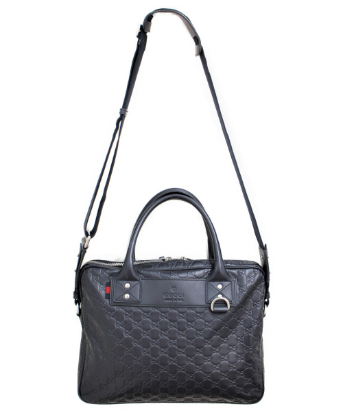 GUCCI（グッチ）GUCCI (グッチ) グッチシマ 2WAYブリーフケース ネイビー サイズ:- グッチシマ 328937 レザー 525040の古着・服飾アイテム