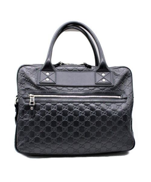 GUCCI（グッチ）GUCCI (グッチ) グッチシマ 2WAYブリーフケース ネイビー サイズ:- グッチシマ 328937 レザー 525040の古着・服飾アイテム
