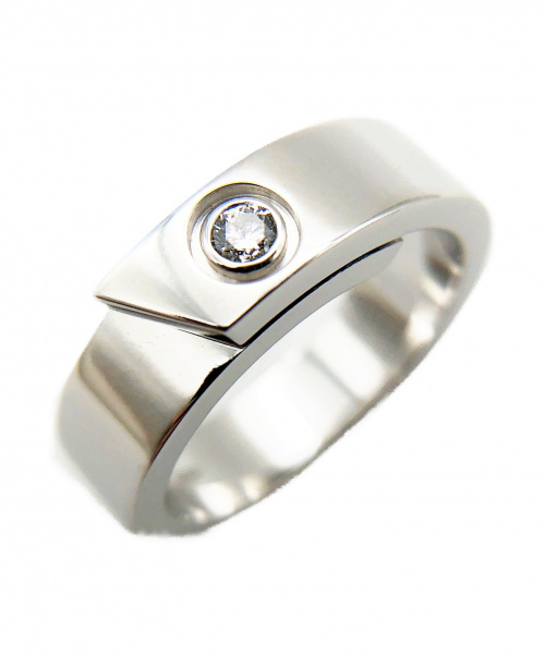 Cartier（カルティエ）Cartier (カルティエ) アニバーサリー1Pダイヤリング サイズ:54 K18WG 12.7g ダイヤモンドの古着・服飾アイテム
