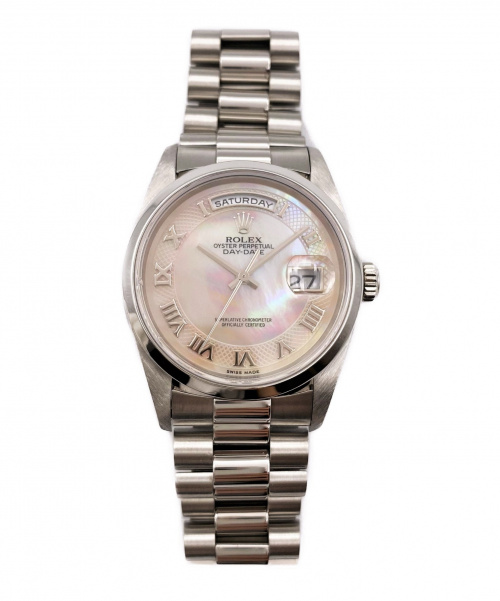 ROLEX（ロレックス）ROLEX (ロレックス) デイデイト サイズ:35mm スムース PTシェル ローマ デコレーションダイヤル 18206NRDの古着・服飾アイテム