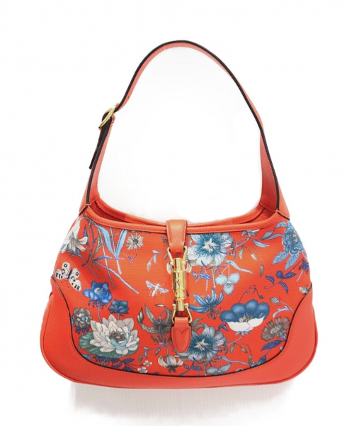 GUCCI（グッチ）GUCCI (グッチ) ジャッキー フローラプリント オレンジ サイズ:- 550152 フローラプリント 日本限定品の古着・服飾アイテム