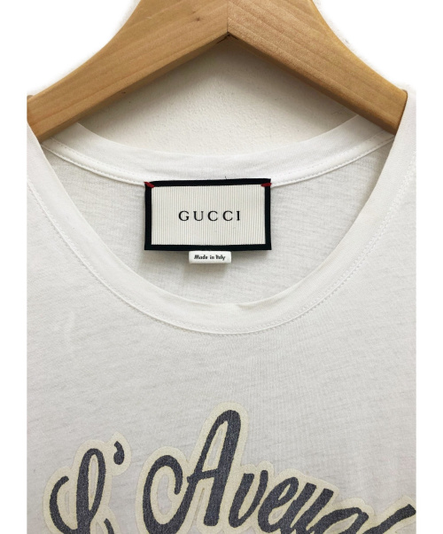 GUCCI（グッチ）GUCCI (グッチ) バタフライ刺繍Tシャツ ホワイト サイズ:Mの古着・服飾アイテム
