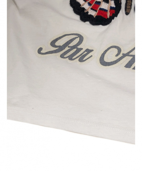 GUCCI（グッチ）GUCCI (グッチ) バタフライ刺繍Tシャツ ホワイト サイズ:Mの古着・服飾アイテム
