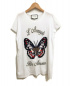 GUCCI（グッチ）の古着「バタフライ刺繍Tシャツ」｜ホワイト
