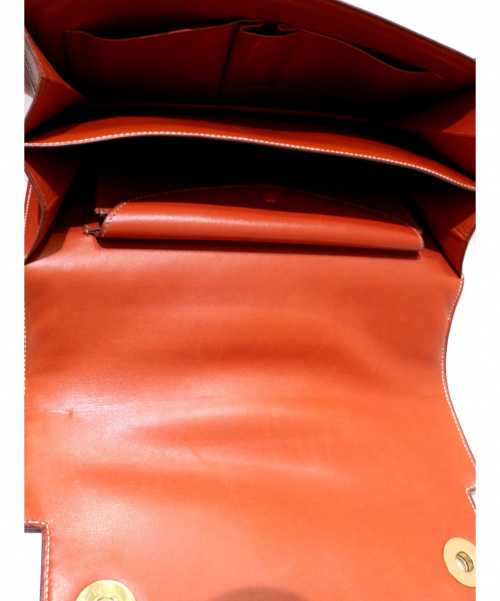 HERMES（エルメス）HERMES (エルメス) ハンドバッグ ブラウン サイズ:ｰ ピアノ ボックスカーフ 〇Vの古着・服飾アイテム