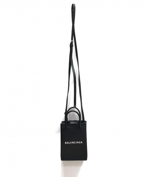 BALENCIAGA（バレンシアガ）BALENCIAGA (バレンシアガ) ショッピング フォン ホルダーバッグ  ブラック サイズ:- ノースサウスの古着・服飾アイテム