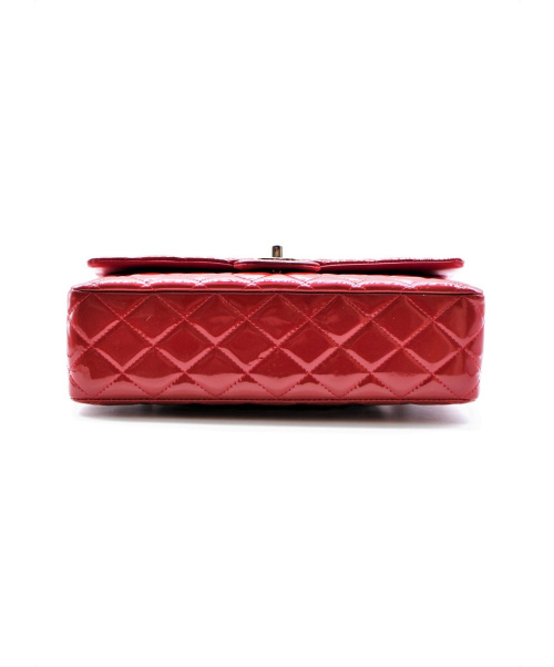CHANEL（シャネル）CHANEL (シャネル) Wフラップチェーンショルダーバッグ レッド サイズ:- マトラッセ エナメル 14419116の古着・服飾アイテム