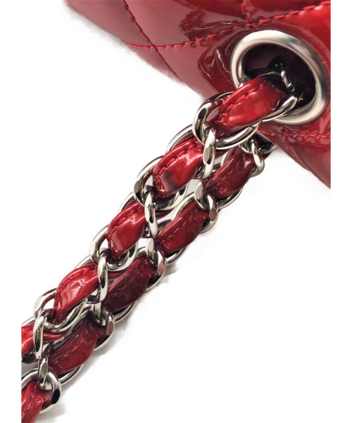 CHANEL（シャネル）CHANEL (シャネル) Wフラップチェーンショルダーバッグ レッド サイズ:- マトラッセ エナメル 14419116の古着・服飾アイテム