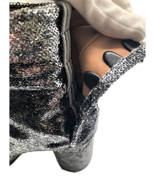 Maison Margiela（メゾンマルジェラ）Maison Margiela (メゾンマルジェラ) 足袋ブーツ シルバー サイズ:37 スパンコールの古着・服飾アイテム
