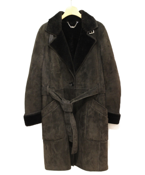 LOEWE（ロエベ）LOEWE (ロエベ) ムートンコート ブラウン サイズ:38 冬物 ムートンの古着・服飾アイテム