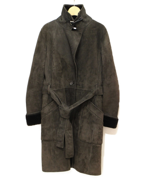 LOEWE（ロエベ）LOEWE (ロエベ) ムートンコート ブラウン サイズ:38 冬物 ムートンの古着・服飾アイテム
