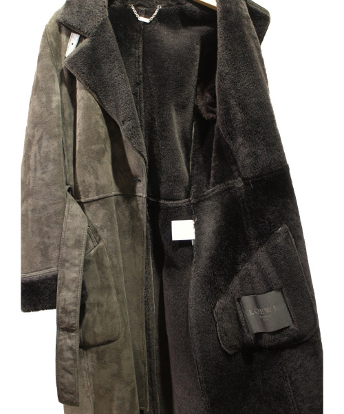 LOEWE（ロエベ）LOEWE (ロエベ) ムートンコート ブラウン サイズ:38 冬物 ムートンの古着・服飾アイテム