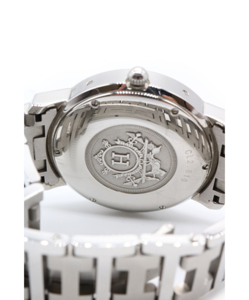 HERMES（エルメス）HERMES (エルメス) クリッパーパワーリザーブ ホワイト サイズ:- CL2.810 自動巻き ステンレススチールの古着・服飾アイテム