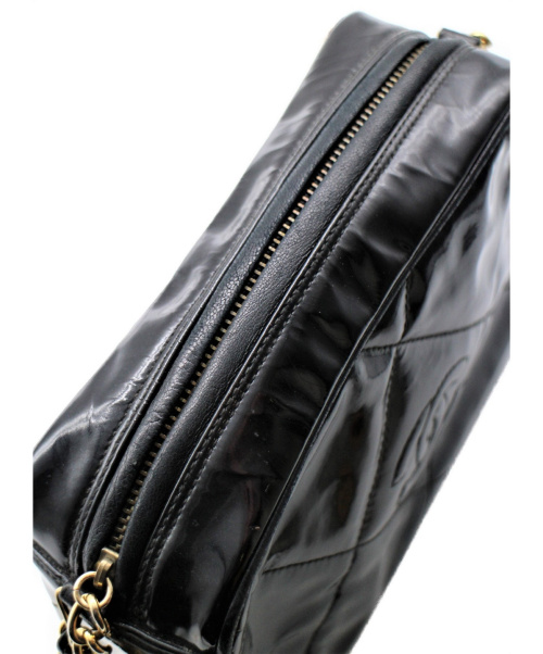 CHANEL（シャネル）CHANEL (シャネル) マトラッセ エナメルチェーンショルダーバッグ ブラック サイズ:- エナメル 0873765の古着・服飾アイテム