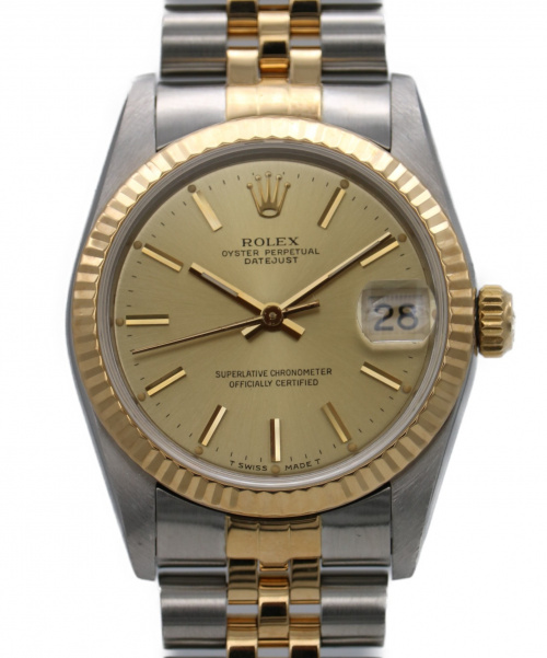 ROLEX（ロレックス）ROLEX (ロレックス) デイトジャスト サイズ:30mm フルーテッド SS/YG  68273 ボーイズサイズの古着・服飾アイテム