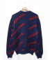 BALENCIAGA (バレンシアガ) ロゴクルーネックニット ネイビー×レッド サイズ:S：69800円