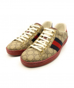 GUCCIグッチ）の古着「ウェブラインGGスニーカー」｜ベージュ