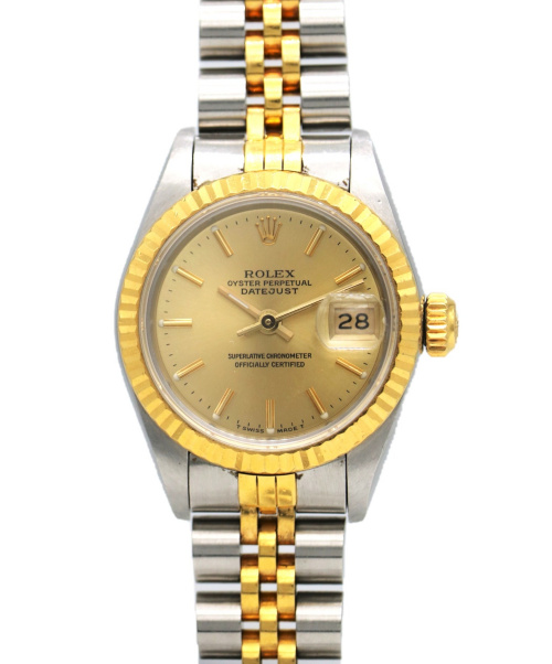 ROLEX（ロレックス）ROLEX (ロレックス) デイトジャスト69173 サイズ:26mm 69173 フルーテッド　SS×YGの古着・服飾アイテム