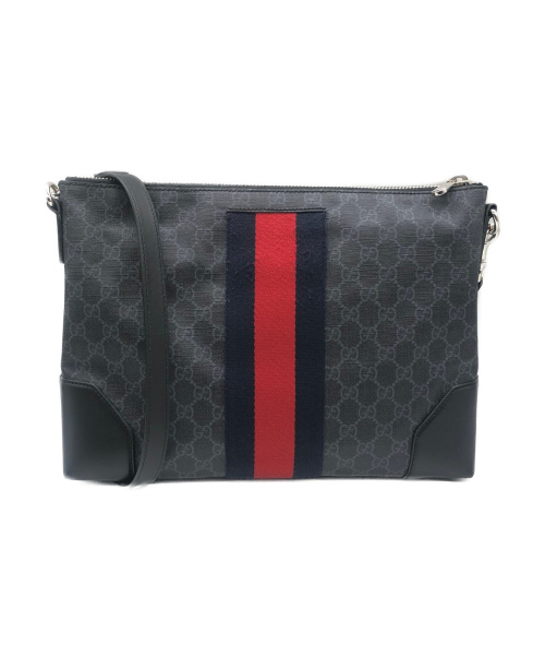 GUCCI（グッチ）GUCCI (グッチ) GGキャンバス メッセンジャーバッグ ブラック サイズ:- GG 474139 213317の古着・服飾アイテム