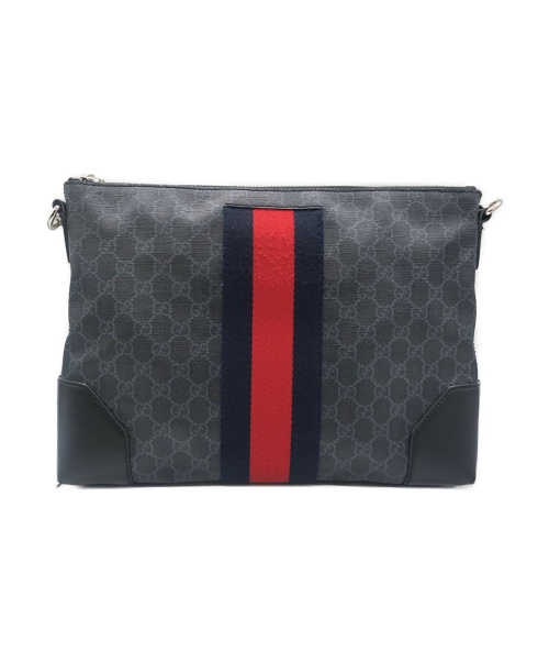 GUCCI（グッチ）GUCCI (グッチ) GGキャンバス メッセンジャーバッグ ブラック サイズ:- GG 474139 213317の古着・服飾アイテム