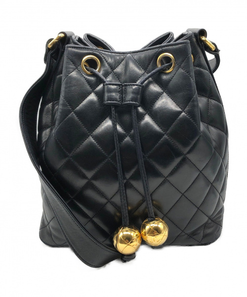 CHANEL（シャネル）CHANEL (シャネル) 巾着ショルダーバッグ ブラック サイズ:-の古着・服飾アイテム