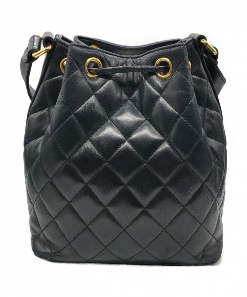 CHANEL（シャネル）CHANEL (シャネル) 巾着ショルダーバッグ ブラック サイズ:-の古着・服飾アイテム