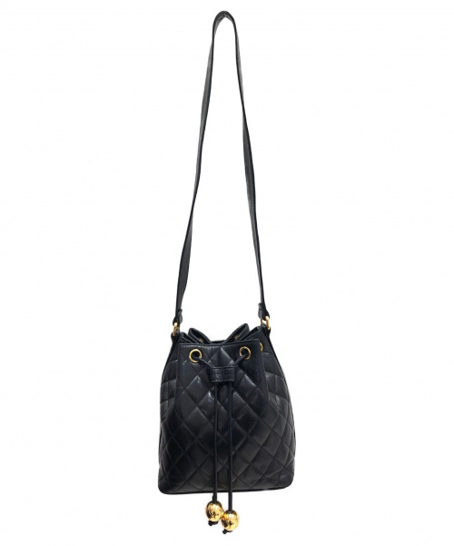 CHANEL（シャネル）CHANEL (シャネル) 巾着ショルダーバッグ ブラック サイズ:-の古着・服飾アイテム