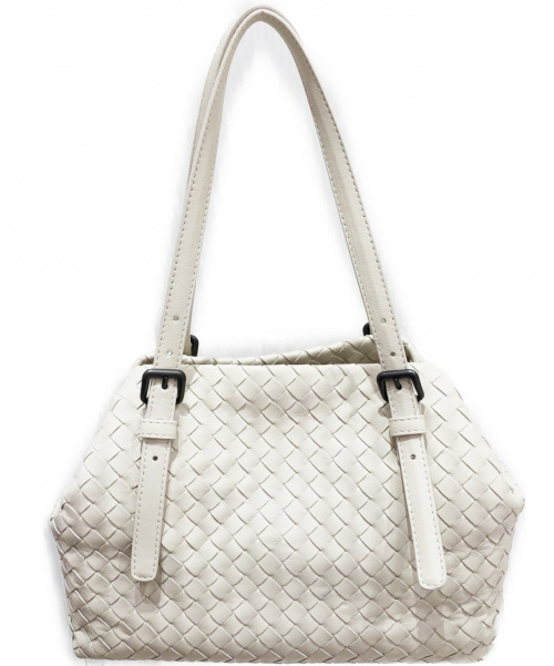 BOTTEGA VENETA（ボッテガベネタ）BOTTEGA VENETA (ボッテガヴェネタ) トートバッグ ホワイト サイズ:- イントレチャート ナッパレザーの古着・服飾アイテム