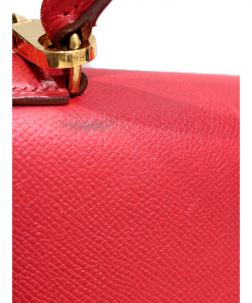 HERMES（エルメス）HERMES (エルメス) ケリーバッグ ルージュ サイズ:32 外縫い クシュベル 〇W　ゴールド金具の古着・服飾アイテム
