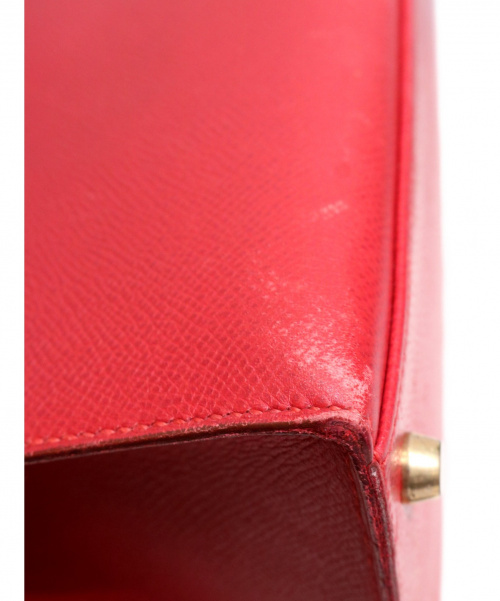 HERMES（エルメス）HERMES (エルメス) ケリーバッグ ルージュ サイズ:32 外縫い クシュベル 〇W　ゴールド金具の古着・服飾アイテム
