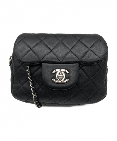 CHANEL（シャネル）CHANEL (シャネル) ココマークチェーンウォレット ブラック サイズ:- ラムスキンの古着・服飾アイテム