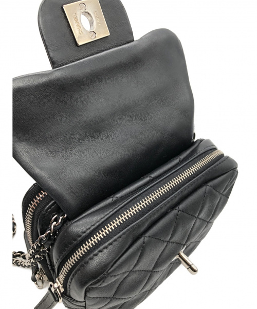 CHANEL（シャネル）CHANEL (シャネル) ココマークチェーンウォレット ブラック サイズ:- ラムスキンの古着・服飾アイテム