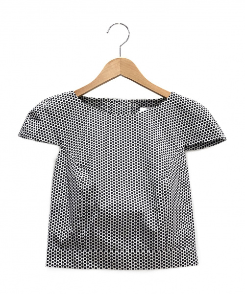 CHANEL（シャネル）CHANEL (シャネル) ドットブラウス ホワイト×ブラック サイズ:34 ドット柄の古着・服飾アイテム