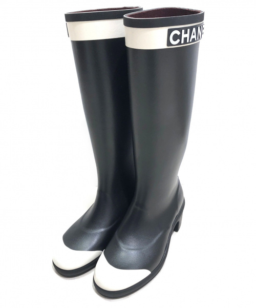 CHANEL（シャネル）CHANEL (シャネル) レインブーツ ブラック サイズ:38 未使用品の古着・服飾アイテム