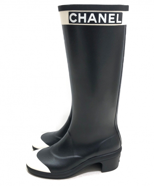 CHANEL（シャネル）CHANEL (シャネル) レインブーツ ブラック サイズ:38 未使用品の古着・服飾アイテム