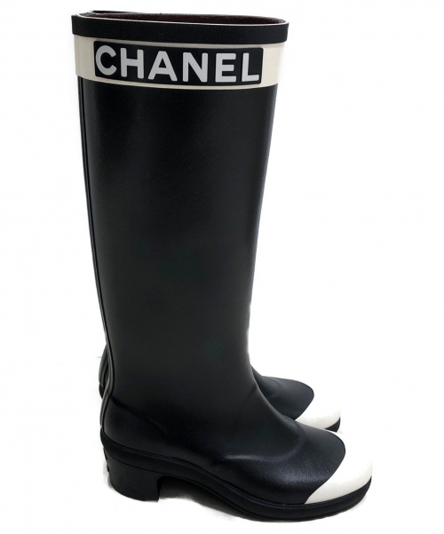 CHANEL（シャネル）CHANEL (シャネル) レインブーツ ブラック サイズ:38 未使用品の古着・服飾アイテム
