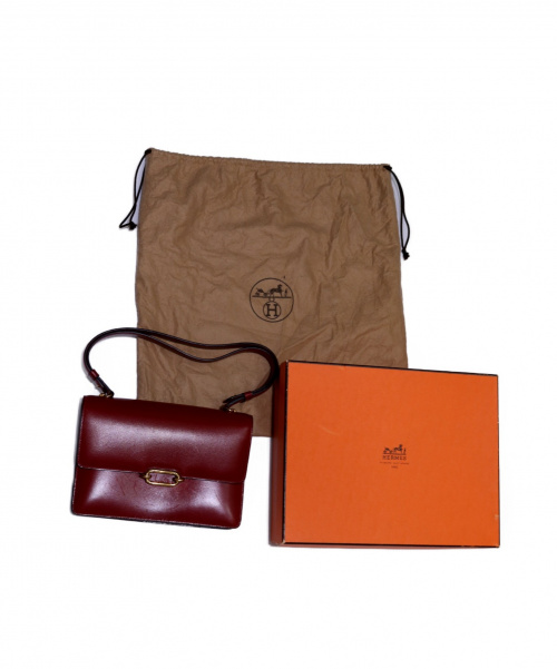 HERMES（エルメス）HERMES (エルメス) ヴィンテージショルダーバッグ ボルドー サイズ:- ボックスカーフ　〇Wの古着・服飾アイテム