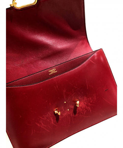 HERMES（エルメス）HERMES (エルメス) ヴィンテージショルダーバッグ ボルドー サイズ:- ボックスカーフ　〇Wの古着・服飾アイテム
