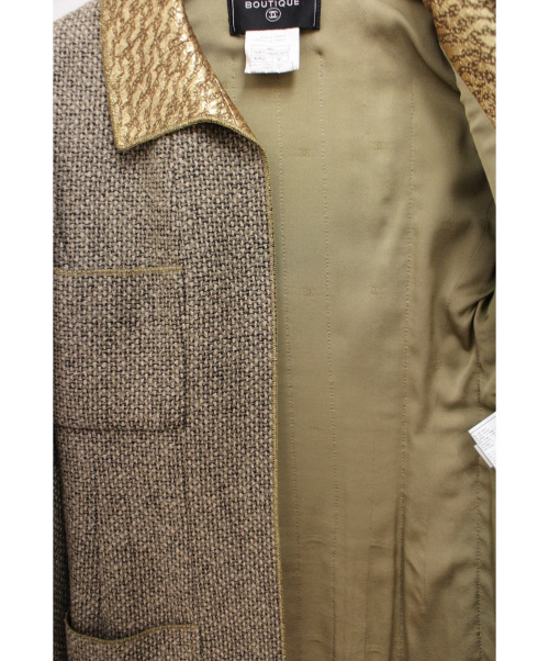 CHANEL（シャネル）CHANEL (シャネル) ツイードセットアップ ブラウン サイズ:36の古着・服飾アイテム
