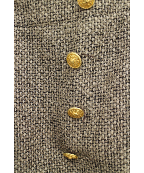 CHANEL（シャネル）CHANEL (シャネル) ツイードセットアップ ブラウン サイズ:36の古着・服飾アイテム