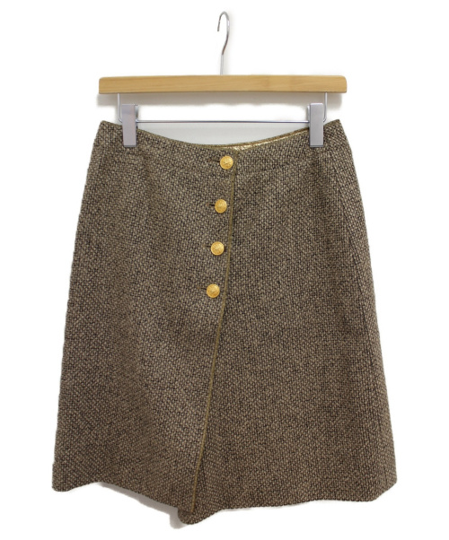 CHANEL（シャネル）CHANEL (シャネル) ツイードセットアップ ブラウン サイズ:36の古着・服飾アイテム