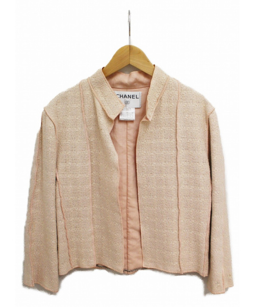 CHANEL（シャネル）CHANEL (シャネル) コットンツイードセットアップ ピンク サイズ:36の古着・服飾アイテム