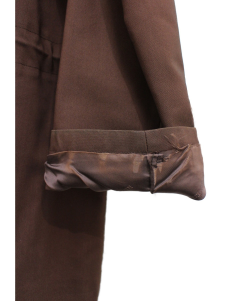 HERMES（エルメス）HERMES (エルメス) ジップコート ブラウン サイズ:48の古着・服飾アイテム