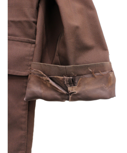 HERMES（エルメス）HERMES (エルメス) ジップコート ブラウン サイズ:48の古着・服飾アイテム