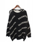 BALENCIAGA（バレンシアガ）の古着「ロゴジャガードクルーネックニット」｜ブラック